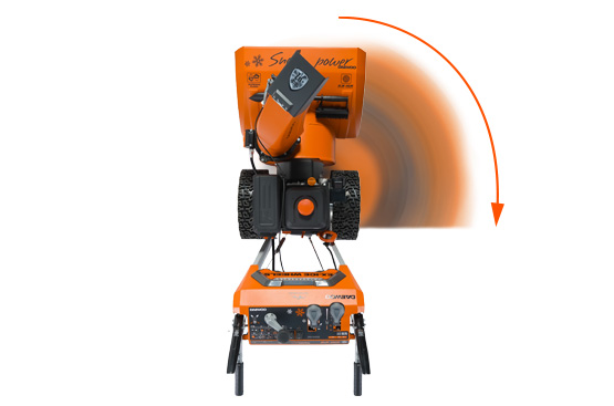 Автоматический дифференциал позволяет без усилий маневрировать снегоуборщиком на любых поверхностях, перебрасывая крутящий момент между колесами в зависимости от условий работы. При необходимости дифференциал можно разблокировать с помощью специального рычага.